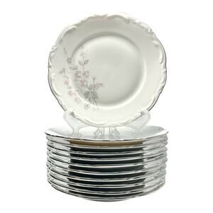 Mitterteich “Fragrance” Set of 11 Porcelain Bread Plates 6 3/4”